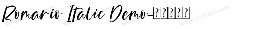 Romario Italic Demo字体转换